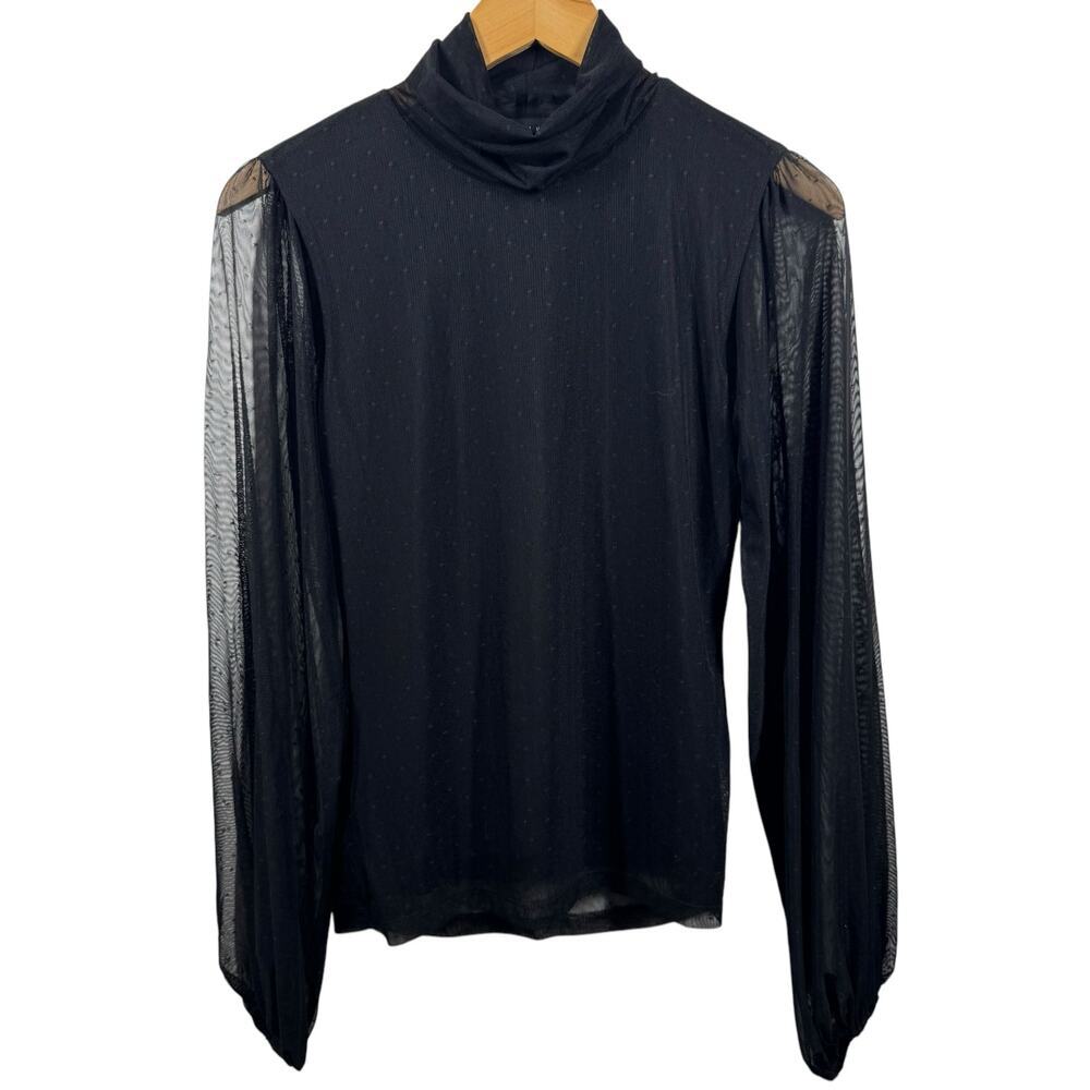 Sanctuary Women XS Black Midnite Hour Mesh Long Sleeve Dark Romantic Vampire Top